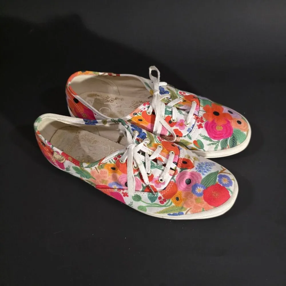 Keds Womens Floral Canvas Sneakers sz 8.5